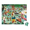 Janod Puzzle v kufríku Medvedia rodina - obliekanie, 54 dielikov