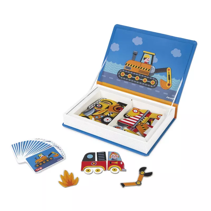 Janod Magnetibook Vozidlá magnetická aktivitná kniha