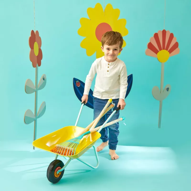 Janod Little Gardener kovová fúrik pre deti 2+