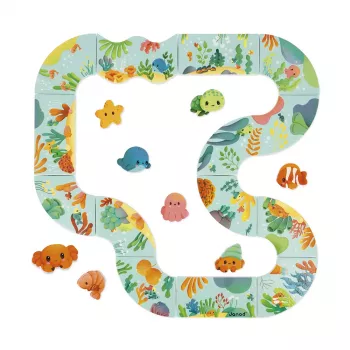 Janod Kúpacie puzzle Animal Track 28 dielov 18m+