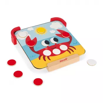 Janod Magnetické drevené puzzle - Učíme sa farby