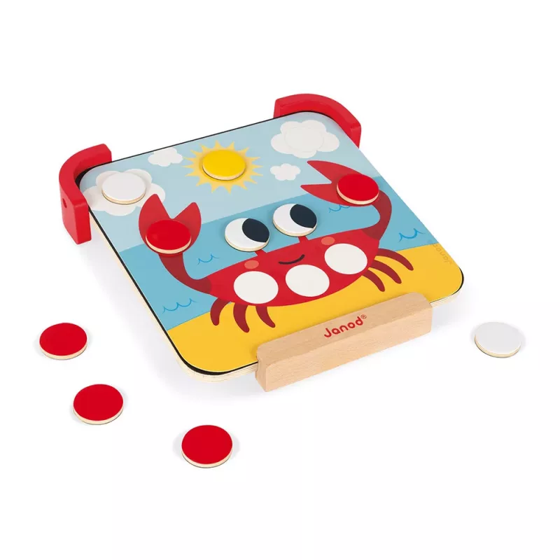 Janod Magnetické drevené puzzle - Učíme sa farby