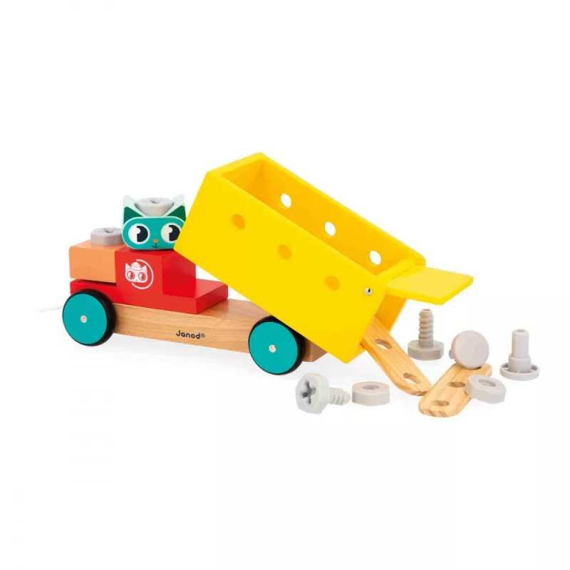 Janod Brico'Kids 2+ Ťahacia montážna nákladiaka