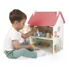 JANOD Lilliputiens Drevený domček pre bábiky s 15 dielmi príslušenstva J06467