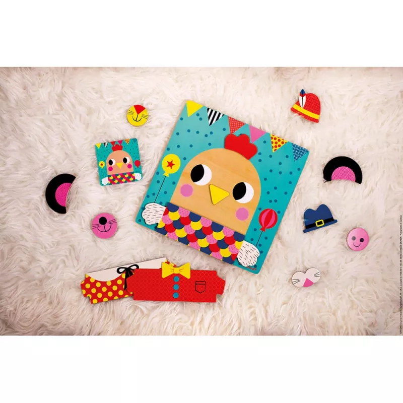 Janod Magnetické drevené puzzle Zvieratá J08035