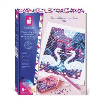 Janod Diamantové maľovanie sada Svietiaca mesačná nočná scéna 8+