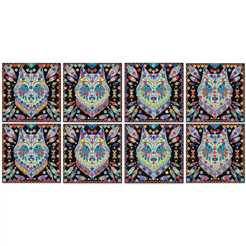 Janod Kreatívna mozaiková sada Mandala Party Friends 5-8 rokov