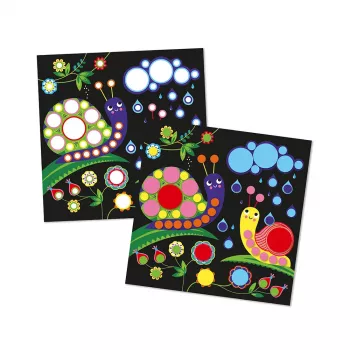 Janod My Arts & Crafts okrúhle samolepky kreatívna viacfarebná sada