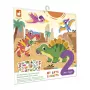 Janod My Arts & Crafts Dinosaur opakovane použiteľné samolepky pre batoľatá 2+