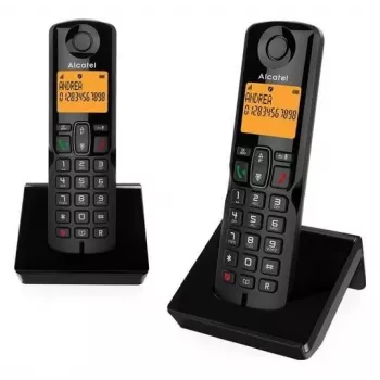 Alcatel S280 DUO bezdrôtový DECT telefón so záznamníkom - 2 mikrotelefóny, čierna