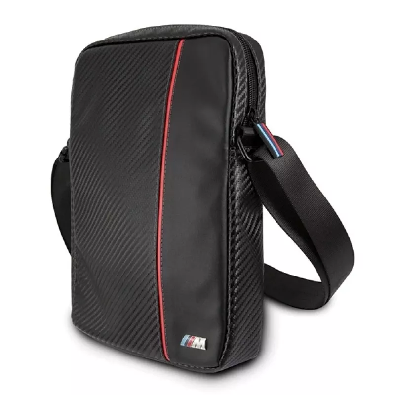 BMW puzdro na tablet 8 palcov Carbon Red Stripe čierna