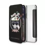 Karl Lagerfeld KLFLBKPXKSB Signature Glitter obal na knihu pre iPhone X/Xs, čierny