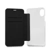 Karl Lagerfeld KLFLBKPXKSB Signature Glitter obal na knihu pre iPhone X/Xs, čierny