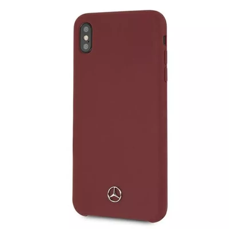 Mercedes-Benz MEHCI65SILRE silikónové pevné puzdro pre Apple iPhone Xs Max, červená