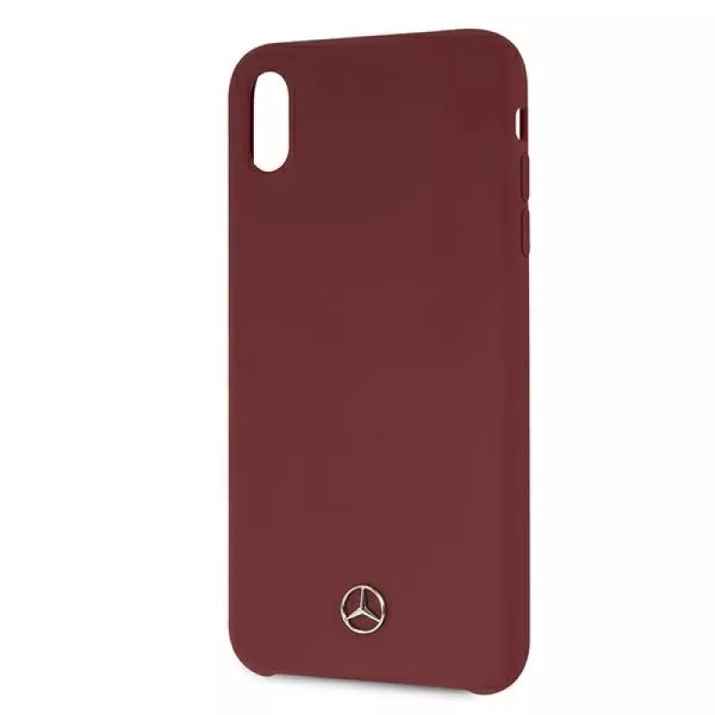 Mercedes-Benz MEHCI65SILRE silikónové pevné puzdro pre Apple iPhone Xs Max, červená