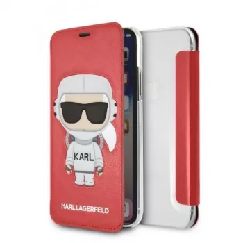 Karl Lagerfeld KLFLBKPXKSCORE iPhone X/XS obal na knihu Red Karl Space Cosmonaut