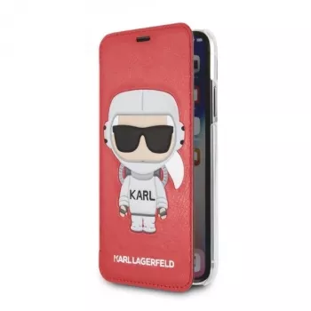 Karl Lagerfeld KLFLBKPXKSCORE iPhone X/XS obal na knihu Red Karl Space Cosmonaut