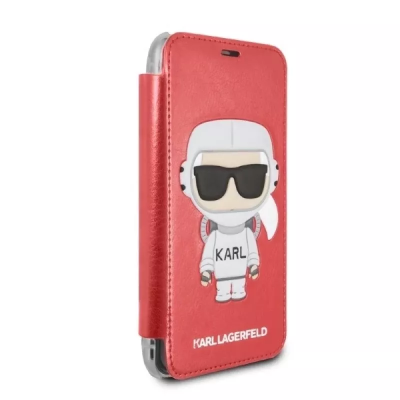 Karl Lagerfeld KLFLBKPXKSCORE iPhone X/XS obal na knihu Red Karl Space Cosmonaut