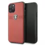 Ferrari Off Track kožené pevné puzdro pre Apple iPhone 11 Pro - červená