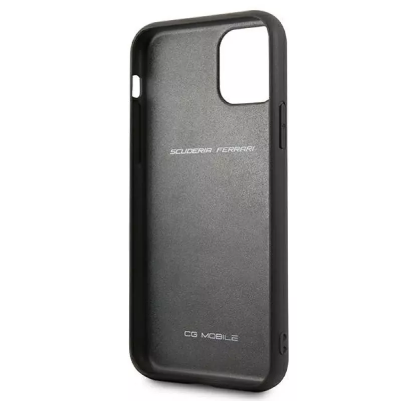 Ferrari Off Track kožené pevné puzdro pre Apple iPhone 11 Pro - červená