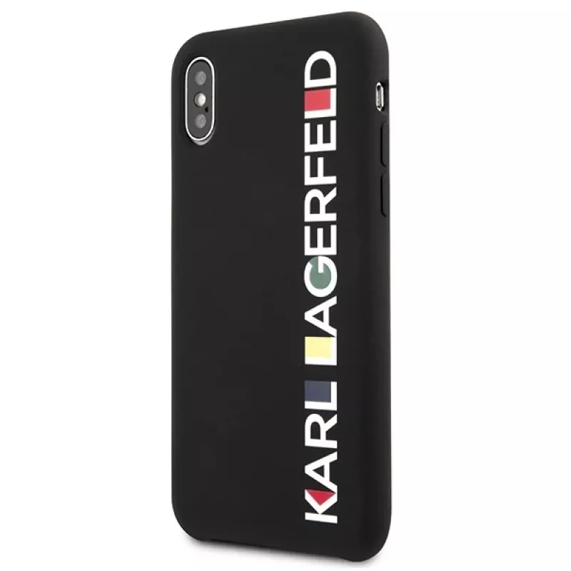 Karl Lagerfeld KLHCPXBHWHBK iPhone X/XS pevné puzdro Black Glossy Bauhaus