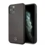 Mercedes-Benz Wood Line Rosewood pevné puzdro pre Apple iPhone 11 Pro Max - hnedá