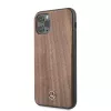 Mercedes-Benz Wood Line Walnut pevné puzdro pre Apple iPhone 11 Pro Max - hnedá