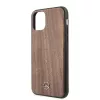 Mercedes-Benz Wood Line Walnut pevné puzdro pre Apple iPhone 11 Pro Max - hnedá