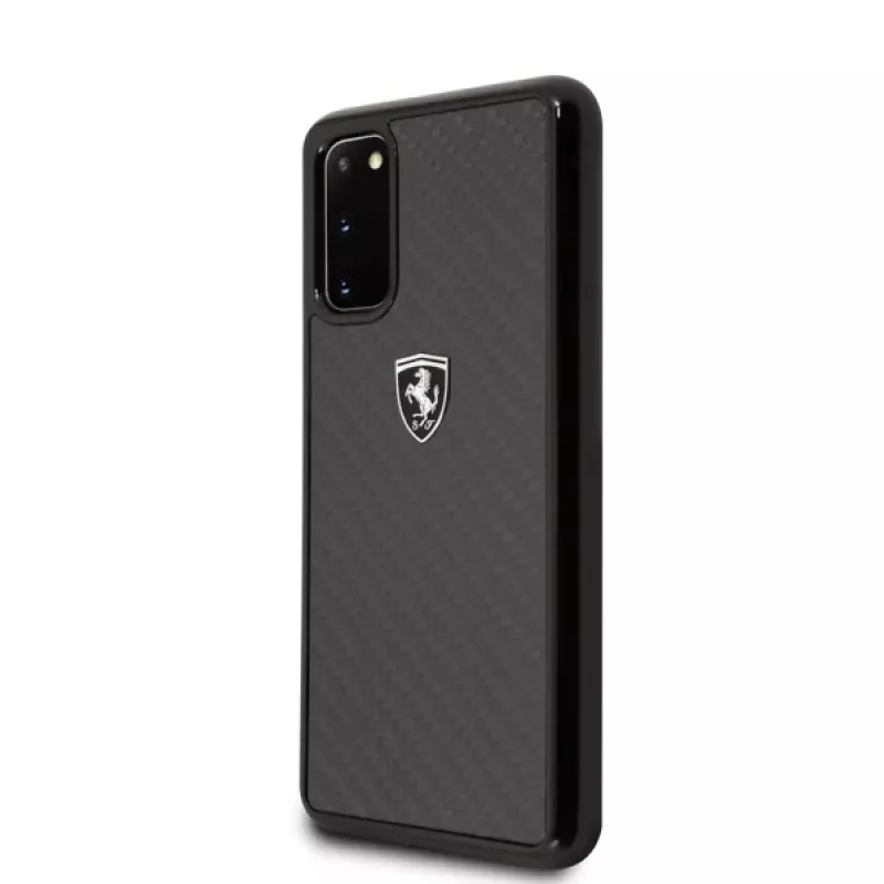 Ferrari pevné puzdro FEHCAHCS62BK S20 G980 Black Carbon Heritage