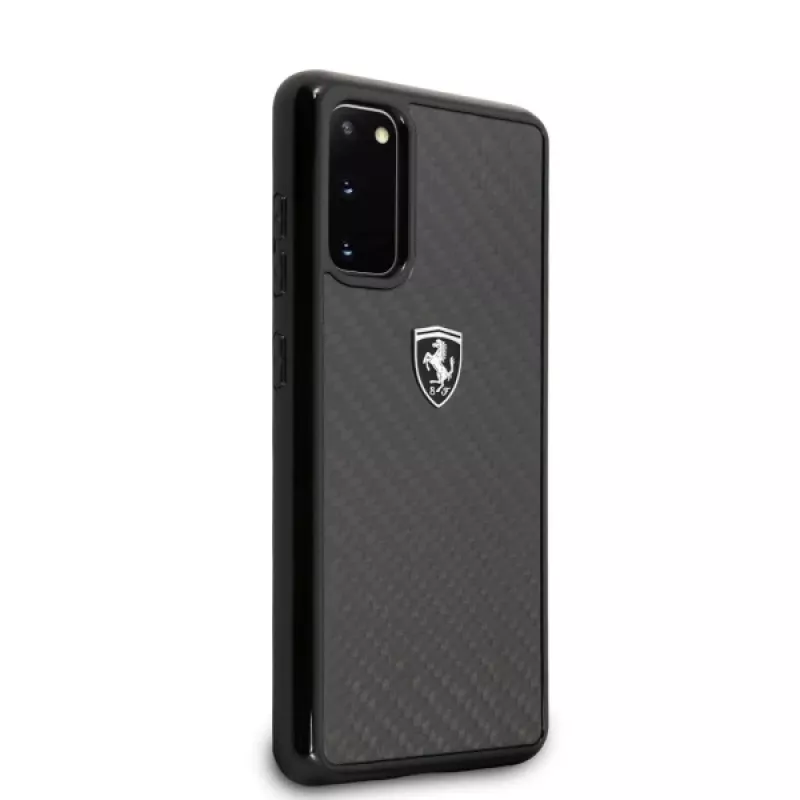 Ferrari pevné puzdro FEHCAHCS62BK S20 G980 Black Carbon Heritage