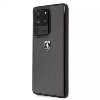 Ferrari pevné puzdro FEHCAHCS69BK pre Samsung Galaxy S20 Ultra, Black Carbon Heritage