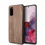 MERCEDES-BENZ Wood Line Walnut pevné puzdro pre Samsung Galaxy S20 (SM-G980) - hnedá