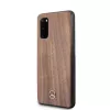 MERCEDES-BENZ Wood Line Walnut pevné puzdro pre Samsung Galaxy S20 (SM-G980) - hnedá