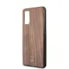 MERCEDES-BENZ Wood Line Walnut pevné puzdro pre Samsung Galaxy S20 (SM-G980) - hnedá