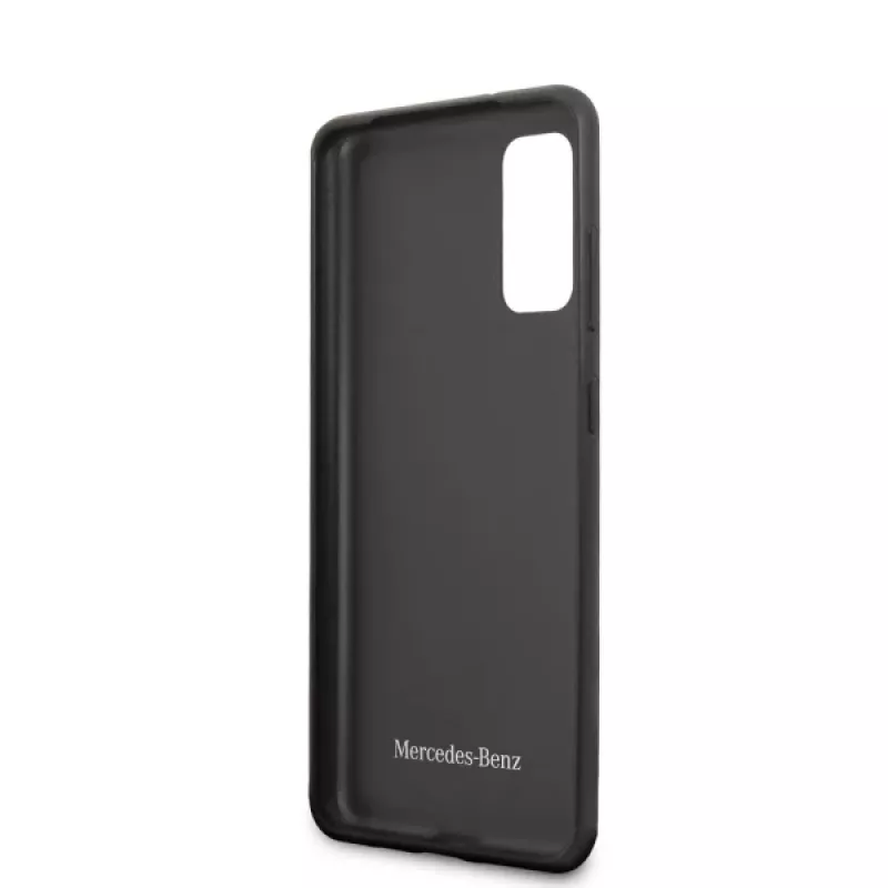 MERCEDES-BENZ Wood Line Walnut pevné puzdro pre Samsung Galaxy S20 (SM-G980) - hnedá