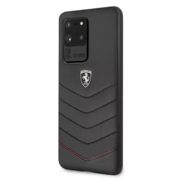 Ferrari pevné puzdro FEHQUHCS69BK Heritage pre Samsung Galaxy S20 Ultra, čierna