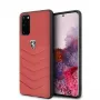 Ferrari pevné puzdro FEHQUHCS62RE Heritage pre Samsung Galaxy S20, červená