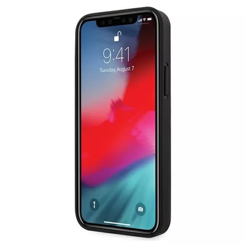 Ferrari FEOGOHCP12MBK Off Track Perforated pevné puzdro pre iPhone 12 / 12 Pro 6,1 palca - čierna
