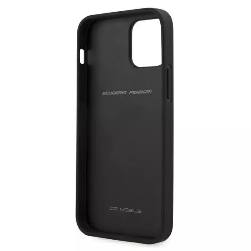 Ferrari FEOGOHCP12MBK Off Track Perforated pevné puzdro pre iPhone 12 / 12 Pro 6,1 palca - čierna