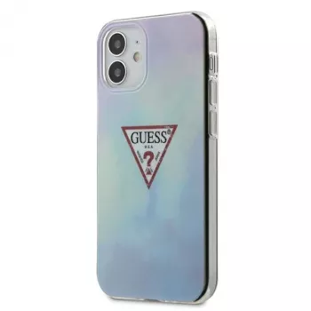 Guess GUHCP12SPCUMCGC02 iPhone 12 mini 5,4 palca modré pevné puzdro Tie & Die Collection