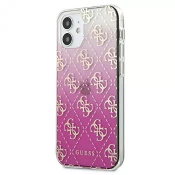 Guess GUHCP12SPCU4GGPI iPhone 12 mini 5,4 palca ružové pevné puzdro 4G Gradient