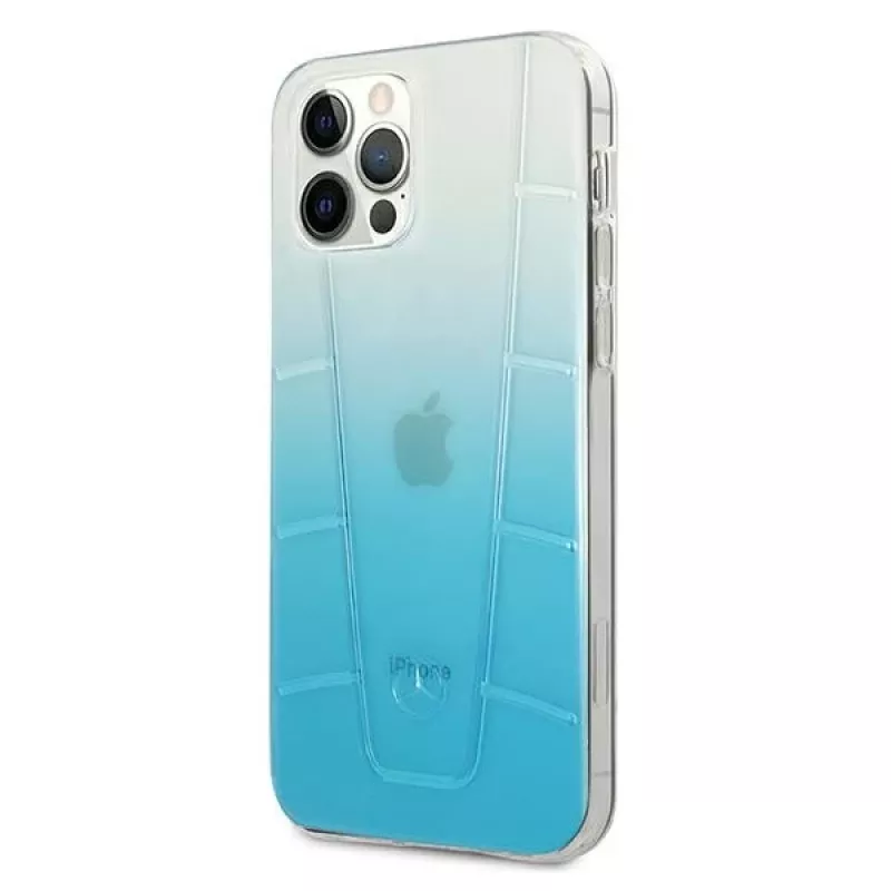 Mercedes-Benz MEHCP12MCLGBL iPhone 12/12 Pro 6,1 palca modré pevné puzdro Transparent Line