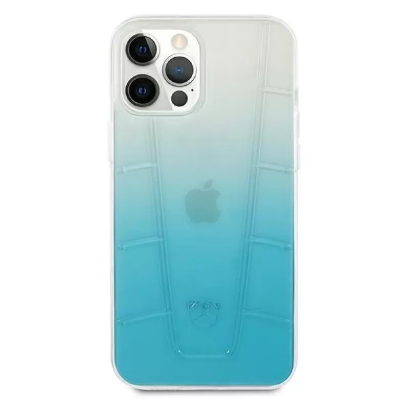 Mercedes-Benz MEHCP12MCLGBL iPhone 12/12 Pro 6,1 palca modré pevné puzdro Transparent Line