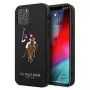 U.S. POLO ASSN. USHCP12MPUGFLBK iPhone 12/12 Pro 6.1 čierny zadný kryt Polo Embroidery Collection