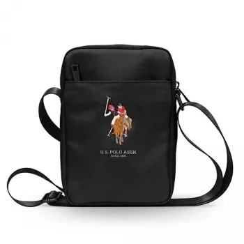 U.S. POLO ASSN. Torba USTB8PUGFLBK 8 taška cez rameno na tablet čierna