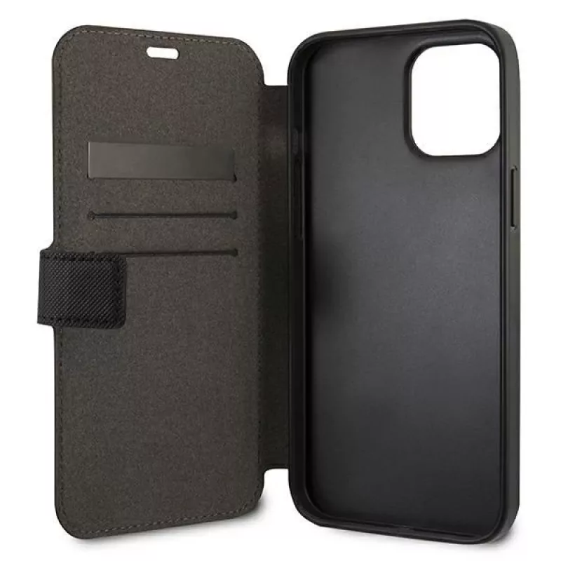 U.S. POLO ASSN. Polo Embroidery Collection kryt kniha pre iPhone 12/12 Pro 6,1 inch čierny