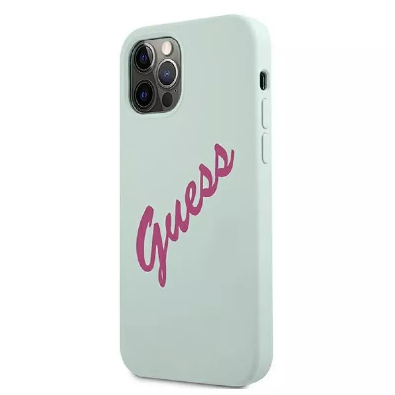 Guess Silicone Vintage pevný kryt pre Apple iPhone 12 / 12 Pro 6,1