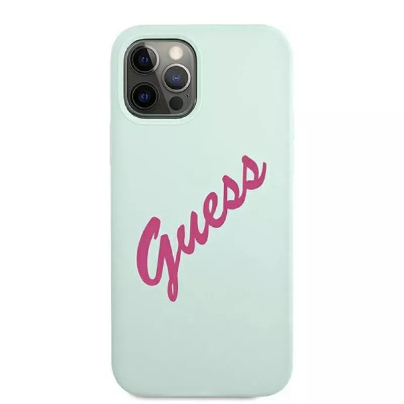 Guess Silicone Vintage pevný kryt pre Apple iPhone 12 / 12 Pro 6,1