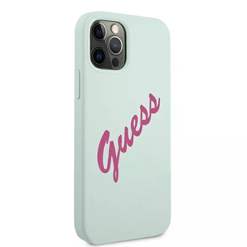 Guess Silicone Vintage pevný kryt pre Apple iPhone 12 / 12 Pro 6,1