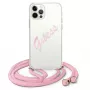 Guess Script Vintage pevný kryt pre iPhone 12 / 12 Pro 6,1
